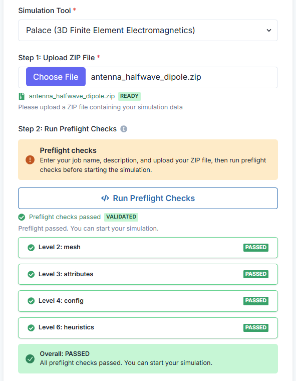 Run Preflight Checks on uploaded ZIP